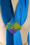 Felted bag with woven Loom Bloom